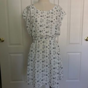 White Printed Dress